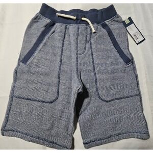Genuine Kids OshKosh Boys Metallic Blue Textured Knit Shorts Size M NWT